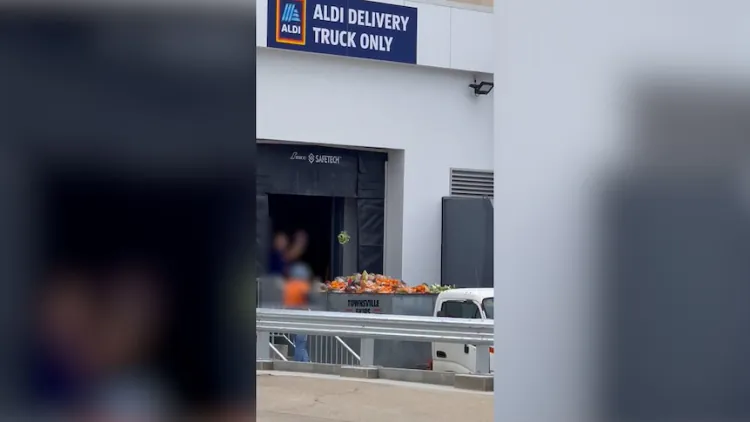 Food charity 'distressed' by dumped fruit, vegetables after Aldi launches new supermarket